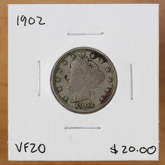 1902 - USA - 5c - VF20 - retail $20