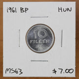 1961 BP - Hungary - 10 Filler - MS63 - 50% OFF!
