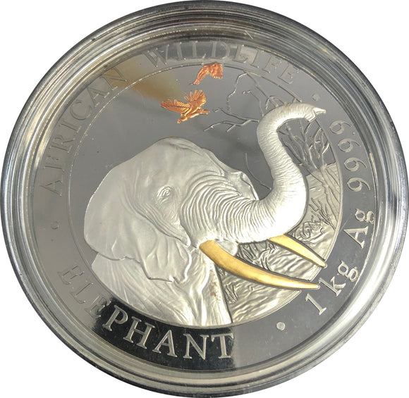 2018 - Somalia - 2000 Shillings - Elephant Golden Enigma - Proof - retail $2495